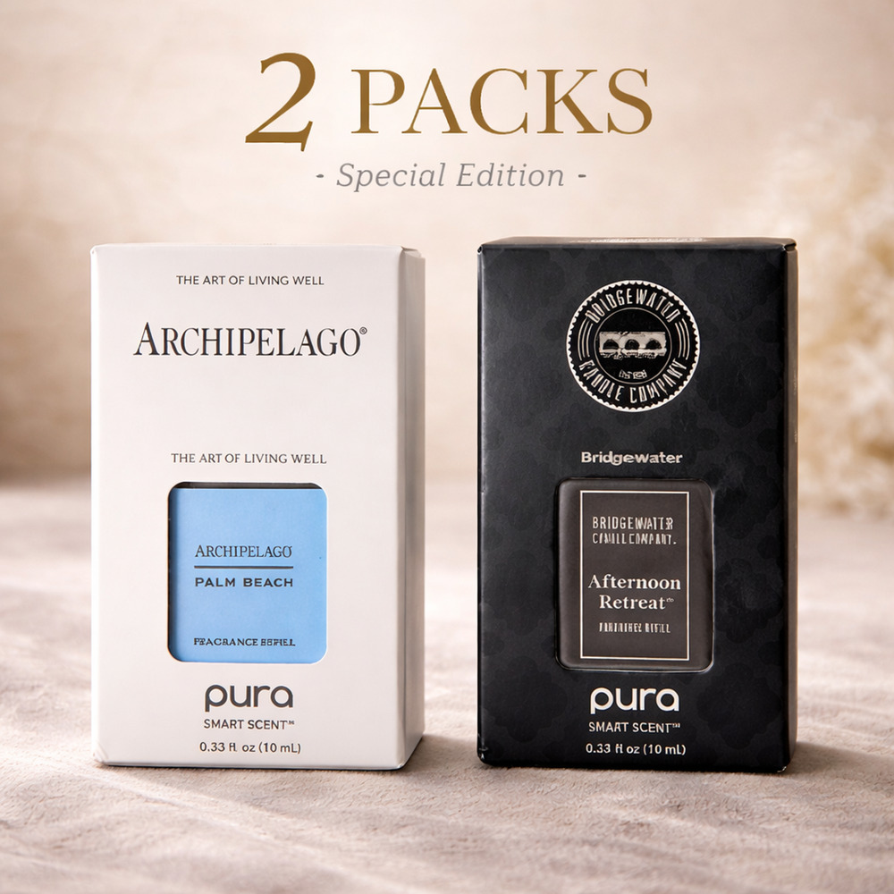 Pura 2 Pack Refill – Archipelago Palm Beach & Bridgewater Afternoon Retreat Oil